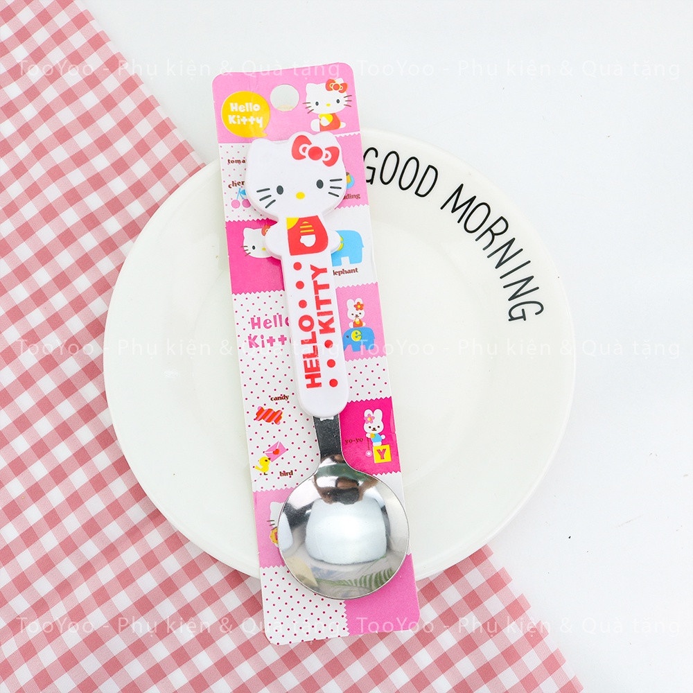 Muỗng tròn inox Hello Kitty dễ thương cute HK0004