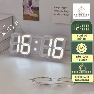 Đồng Hồ Led 3D Để Bàn Thông Minh, Đồng Hồ Đèn Led Treo Tường