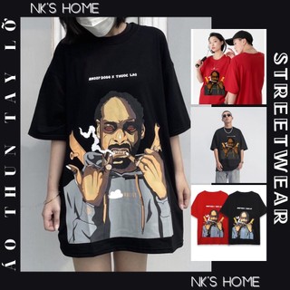 Áo thun form rộng tay lỡ sad boy SNOOP DOGG T.LAO thích hợp cả nam nữ mặc làm đồ đôi, áo cặp bạn thân, nhóm