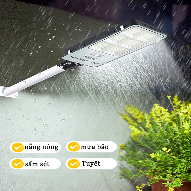 Đèn năng lượng mặt trời 600W 300w 200w có remote sáng liên tục chuyên công trình đèn đường sân vườn,Cảm Biến Chuyển Động