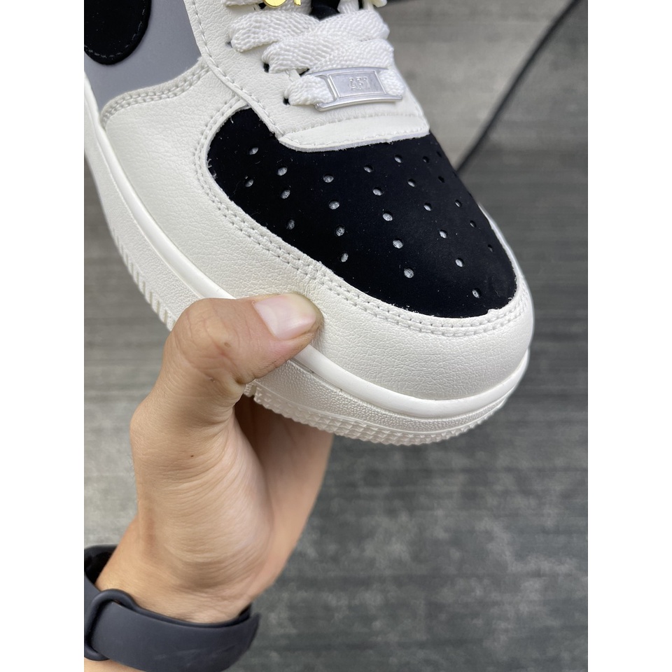 Giày _AF1 Mũi Đen Nam Nữ, giày Air Force 1 Low Cream Black Hót Trend Bản Cao Cấp,Hàng Đẹp Tặng Hộp Và Bill