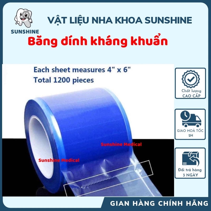 Băng dính vô khuẩn Băng dính chống lây nhiễm chéo, băng dính kháng khuẩn nha khoa