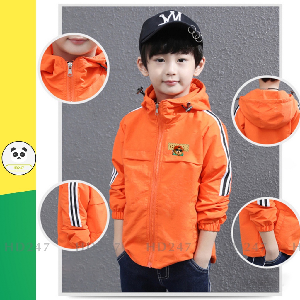 ÁO khoác dù chống nắng chống gió cho bé trai bé gái size đại 13kg đến 38kg 0334