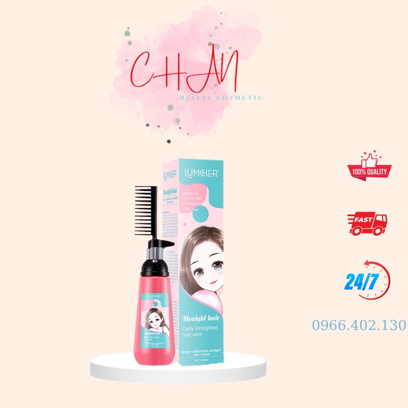 Thuốc duỗi tóc tại nhà chiết suất nhân sâm | Ép side chứa Protein không làm tổn thương tóc, không hăng chính hãng Lumche