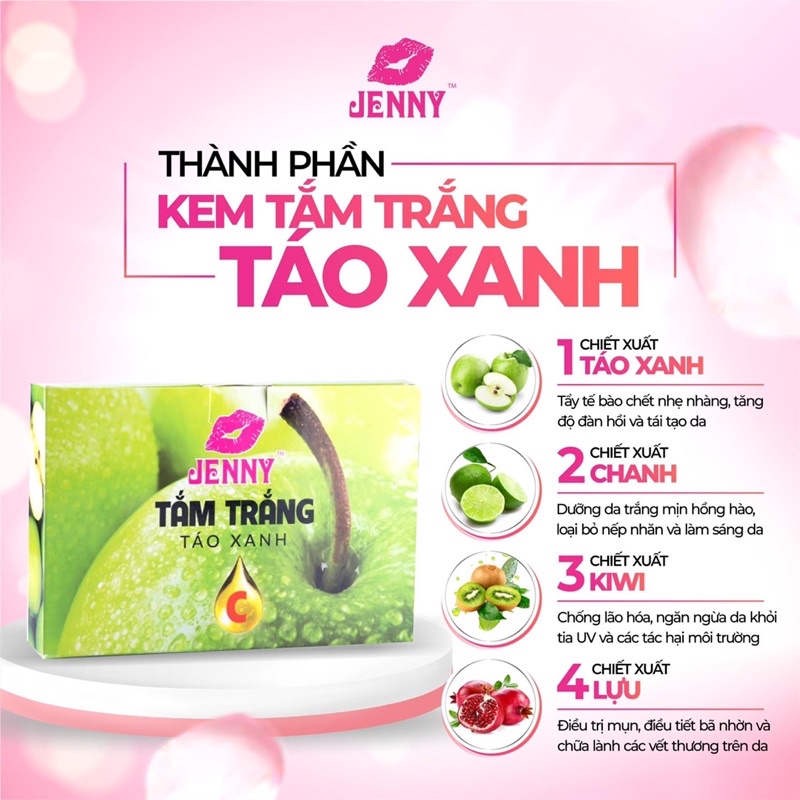Lẻ 1 set tắm_trắng táo xanh Jenny