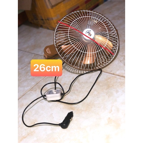 Quạt ô tô có chân kẹp, điện 12V,24V cỡ 26cm,hàng đẹp, dễ sử dụng,độ bền cao, dễ lắp đặt