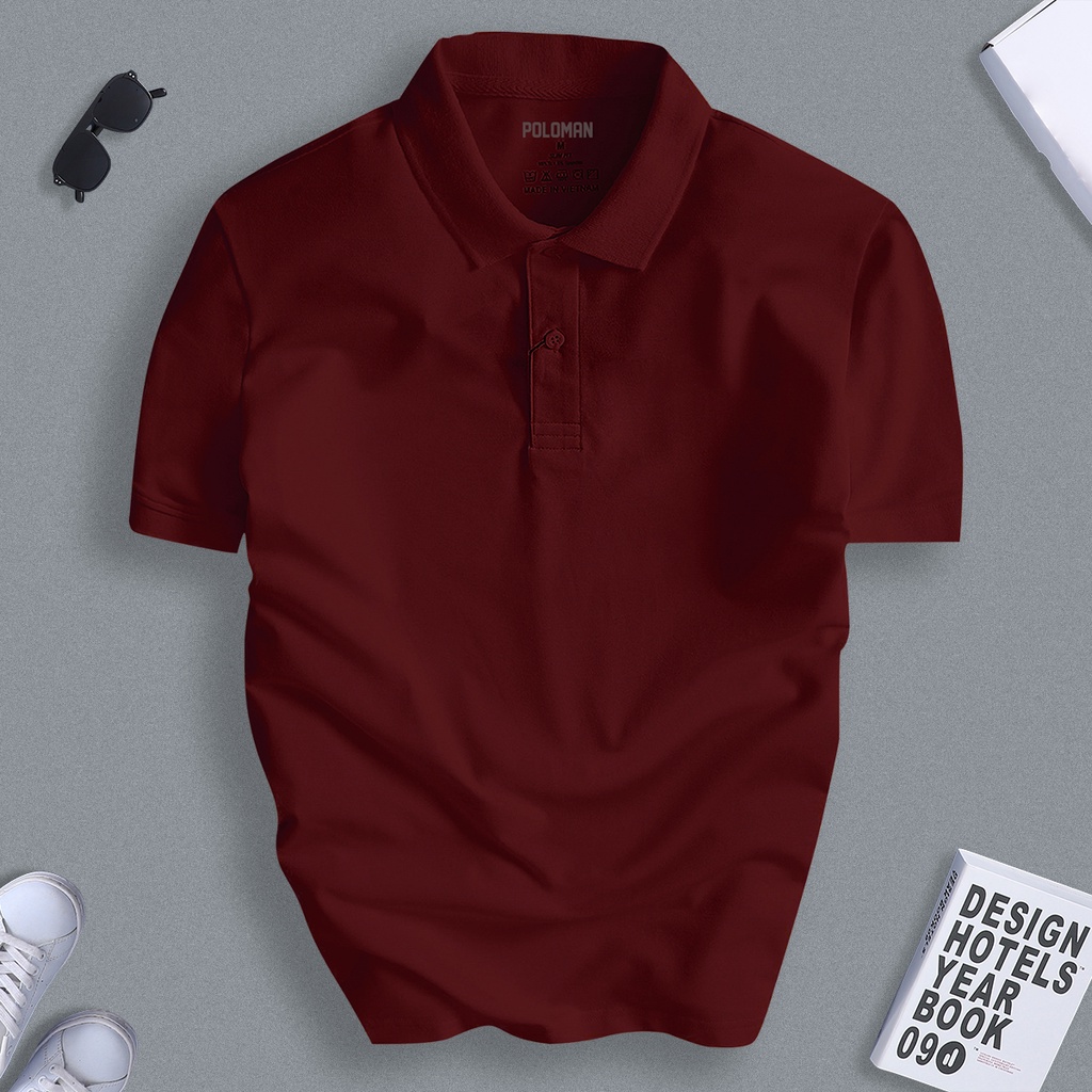 Áo Polo Nam Trơn Basic Cổ Bẻ vải Cá Sấu Cotton Cao Cấp Chuẩn Form Thấm Hút Thoáng Mát