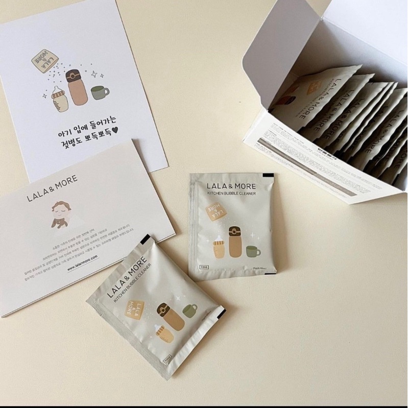 Nước rửa bình sữa dạng gói Lalamore nội địa Hàn Quốc dùng khi ra ngoài , du lịch