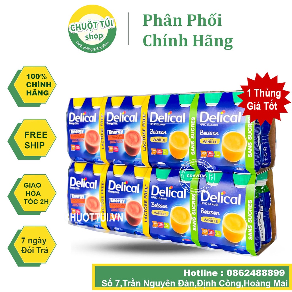 Sỉ 1 Thùng Sữa Delical Sản phẩm cho người ung thư vị vani