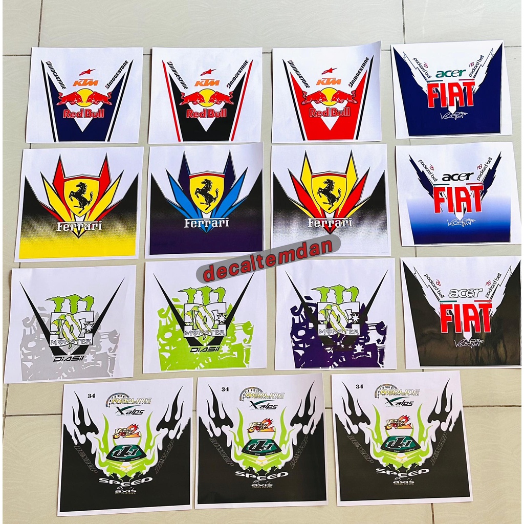 DECAL DÁN MỎ DÈ TRƯỚC CHO XE MÁY