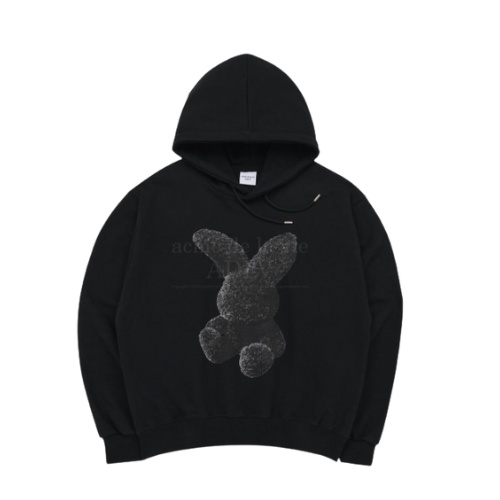 Áo hoodie con thỏ đen ADLV chính hãng form rộng nam nữ cực ngầu | BLACK FUZZY RABBIT HOODIE BLACK