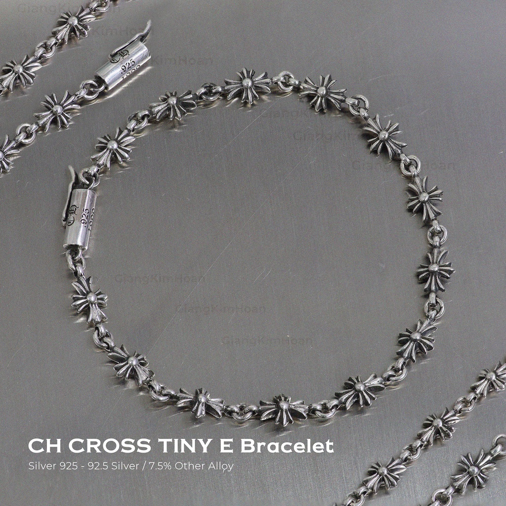 Lắc tay Chormhearts Tiny nam nữ bạc 925, Lắc tay nam nữ CH Tiny cá tính sang trọng và tỏa sáng