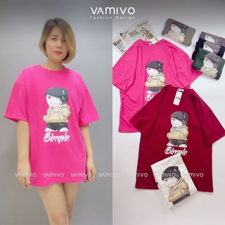 Áo phông 3158, áo thun nữ form rộng giấu quần cotton khô Vamivo AP011 , doremon cool gầu