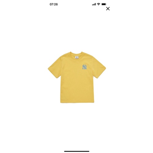 Áo phông trơn Mlb thêu logo nổi cho bé trai