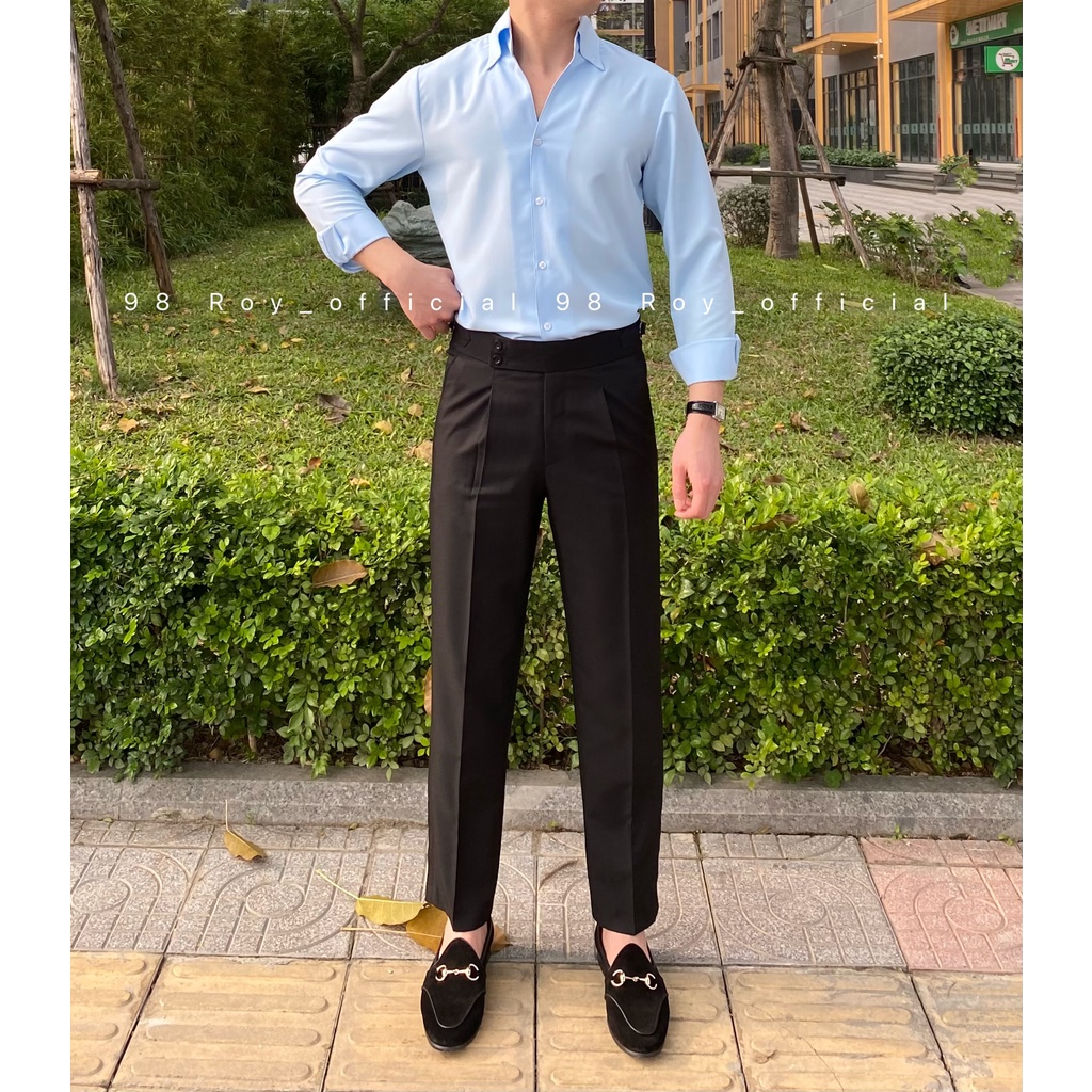 Áo sơ mi nam cổ nhạn mẫu thế kế mới 98.Roy