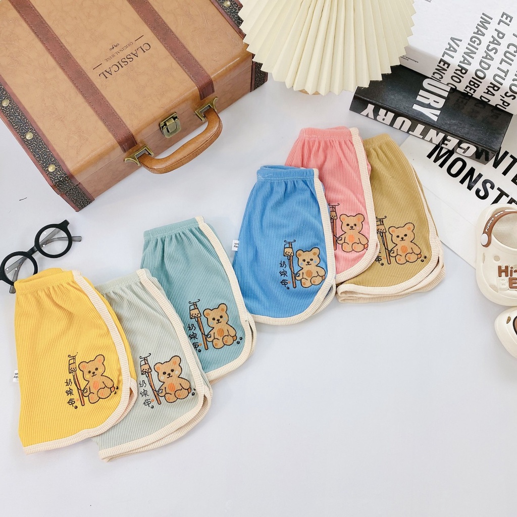 Quần đùi cho bé chất len tăm trai và bé gái từ sơ sinh đến 15kg