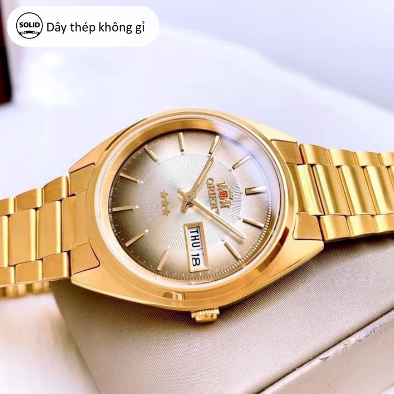 Đồng hồ Orient Watch 3 Star FAB0000 nam cơ automatic lên cót tay mặt kính chống xước dây thép đeo tay cao cấp chính hãng