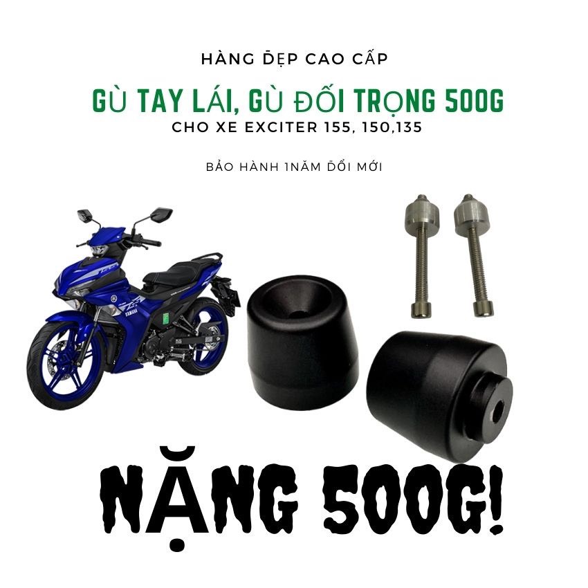 Gù Chống Rung Xe Máy 0,5kg Inox 304 và Đen Tĩnh Điện