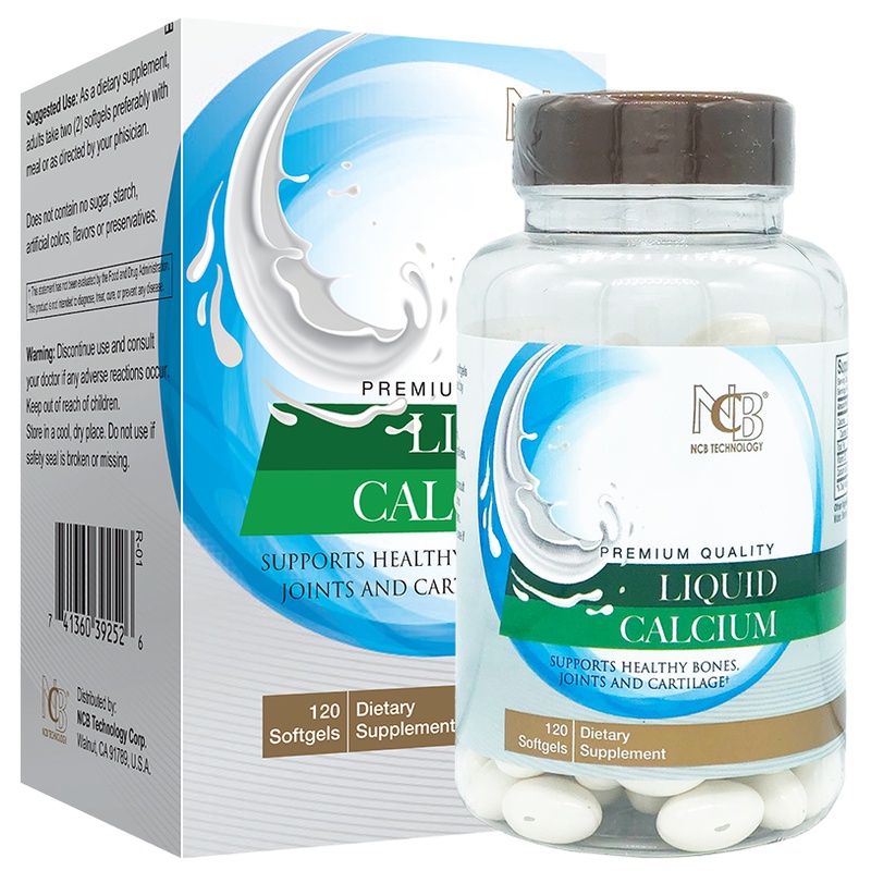 Liquid Calcium 120 Bổ sung canxi, vitamin D giúp xương và răng chắc khỏe, giảm loãng xương ở người lớn