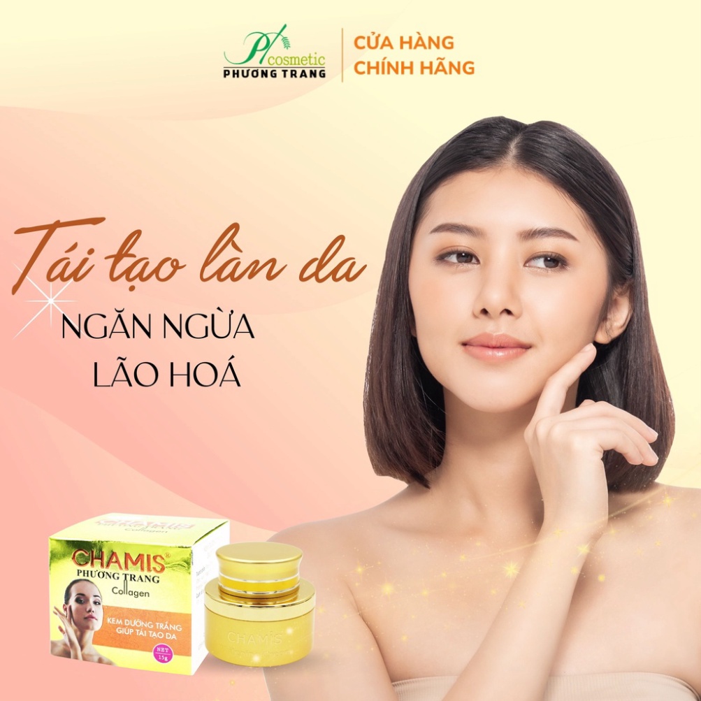 Kem dưỡng trắng da CHAMIS collagen - tái tạo da, chiết xuất tự nhiên, lành tính cho da - 15g