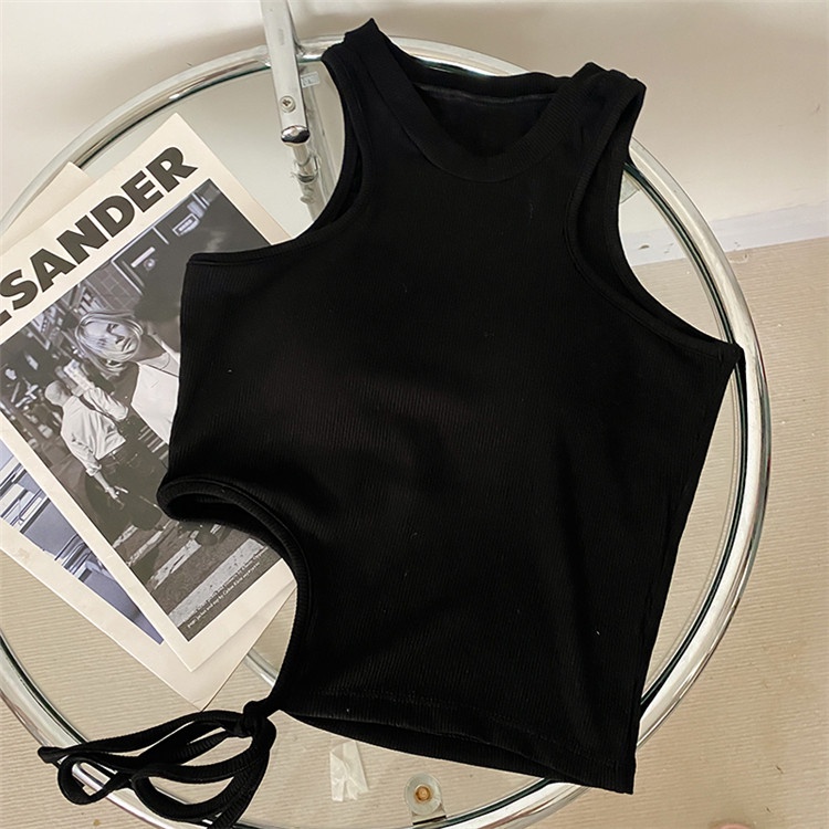 Áo Croptop Không Tay Nhiều Màu Sắc Thời Trang Mùa Hè Phong Cách Hàn Quốc Cho Nữ