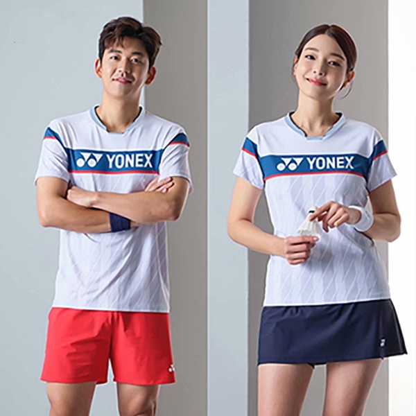 Áo thun cầu lông nam nữ Yonex thoáng khí co dãn 4 chiều AT34