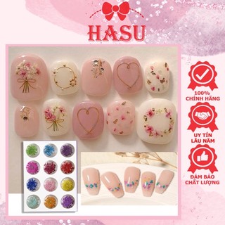 Set hoa khô nhí ẩn móng - hoa khô ẩn nail 12 màu