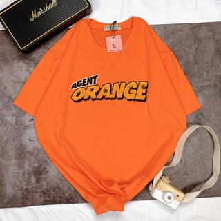 Áo Thun Tay Ngắn UNISEX in Decal CHỮ ORANGE - Hình chụp thật (Đủ size M-L-XL-XXL)