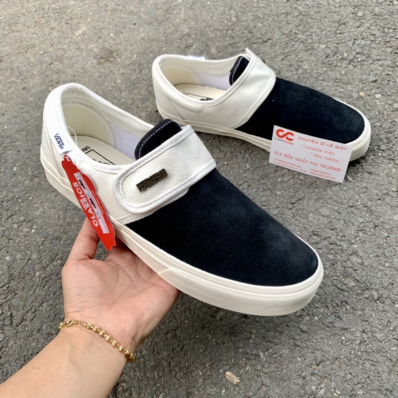 Giày Vans Lười Caro Dán R1:1  Bản Chuẩn Cao Cấp