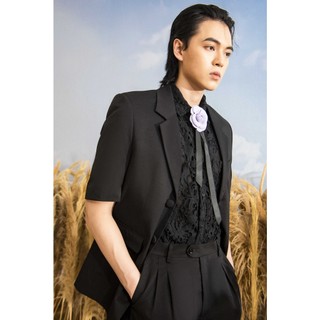 PORTER BLAZER - Áo Blazer Cộc Tay Nam - Đen - BLRS3111B