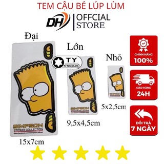 Tem simpson cậu bé lúp lùm trang trí xe máy,điện thoại,laptop,nón bảo hiểm cực chất