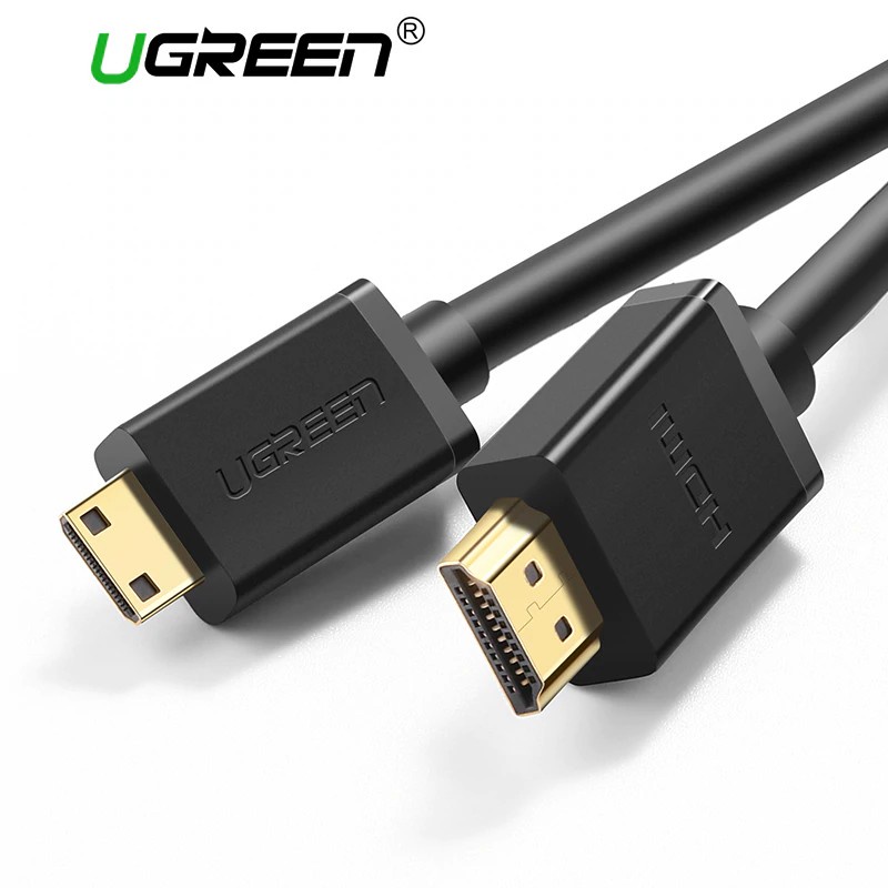 Cáp chuyển Mini HDMI sang HDMI dài 1.5M hỗ trợ độ phân giải 4K Ugreen 11167- Hàng chính hãng