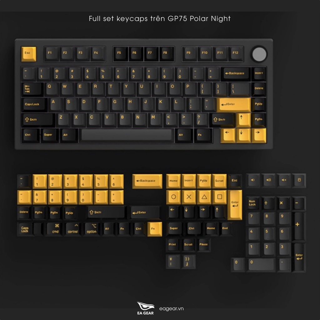 Bàn phím cơ FL-Esports GP75 CPM Chính Hãng  - EA Gear