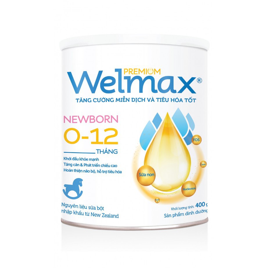 Sữa bột Welmax Newborn hộp 900gr phát triển hệ miễn dịch và tiêu hóa tốt phù hợp với lứa tuổi từ 0-12 tháng tuổi