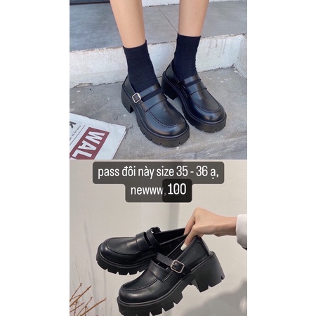 Pass nhanh Giày đế cao 5cm màu đen
