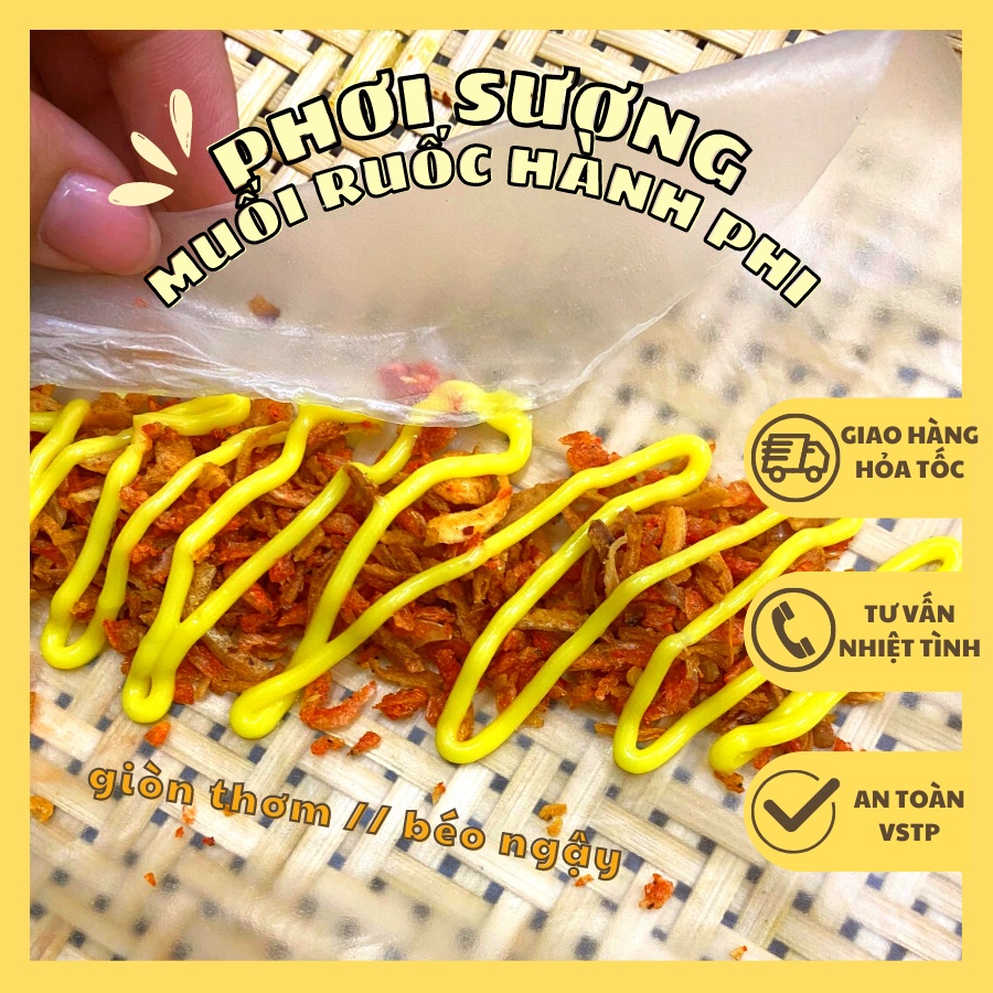 Combo bánh tráng phơi sương muối ruốc hành phi pro siêu hot