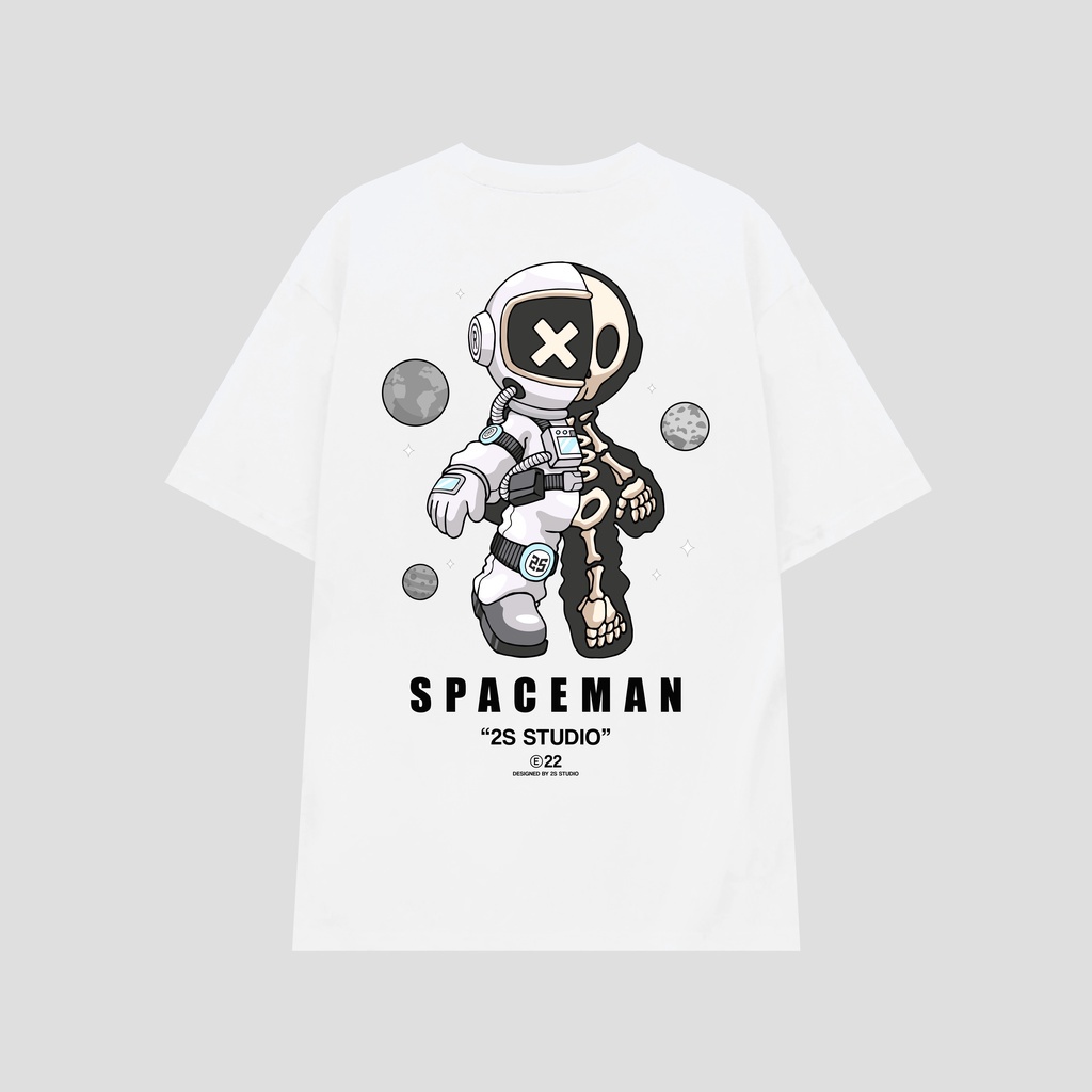 Áo thun nam nữ unisex tay lỡ Spaceman cocoluxyz, áo phông form rộng cổ tròn chất đẹp | BigBuy360 - bigbuy360.vn