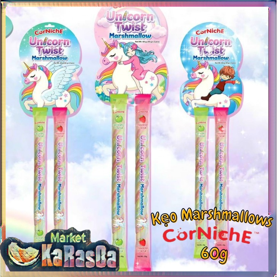Kẹo Dẻo Xoắn Chân Dài Marshmallow CorNiche 60gr*36