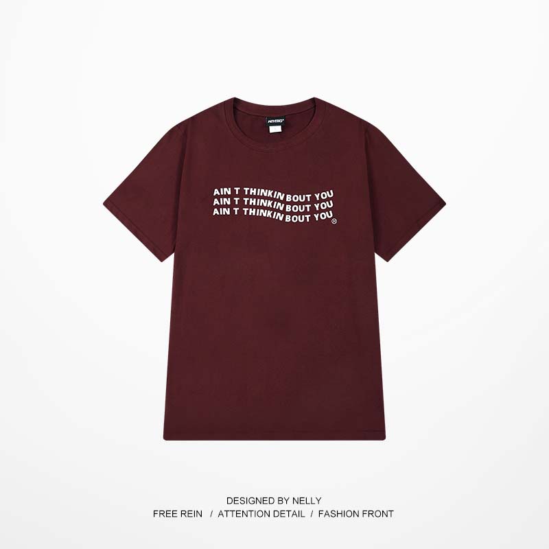 Áo thun Nelly ngắn tay in hình "AIN T THINK IN BOUT YOU" áo phông