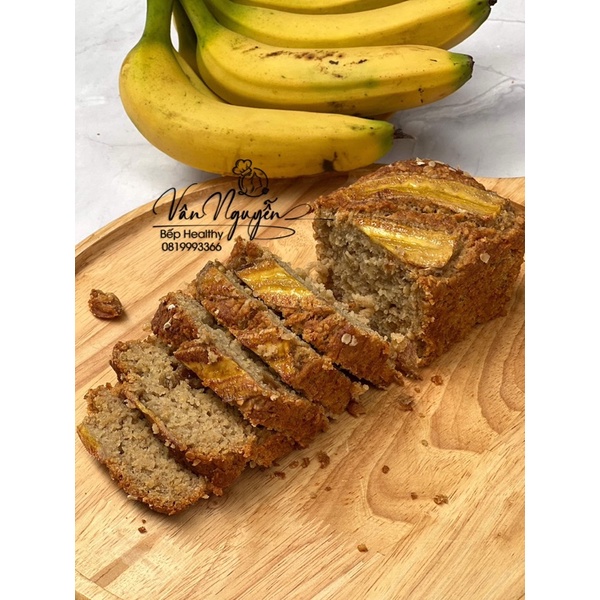 Bánh chuối yến mạch chocolate chip không đường