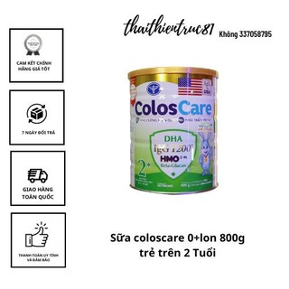 Sữa coloscare 0+/1+/2+lon 800g date mới