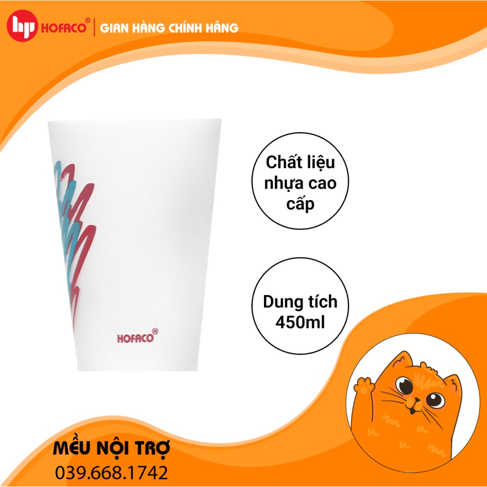 Bộ 4 ly/cốc nhựa picnic/dã ngoại Hofaco HPB34