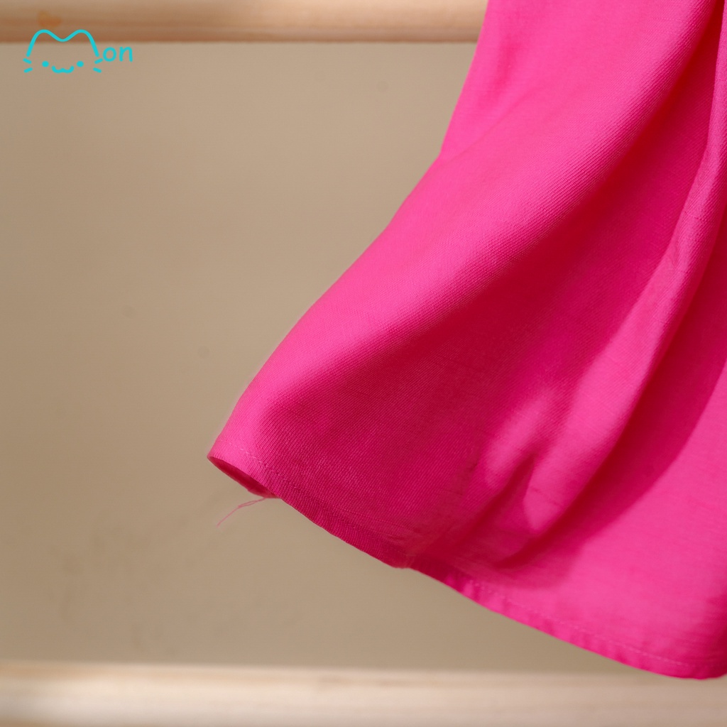 Đầm maxi cho bé gái chất đũi tằm nhẹ mát, an toàn với da bé, hợp mặc nhà đi chơi, đi học cho bé 2-6 tuôi MonBabies MV25