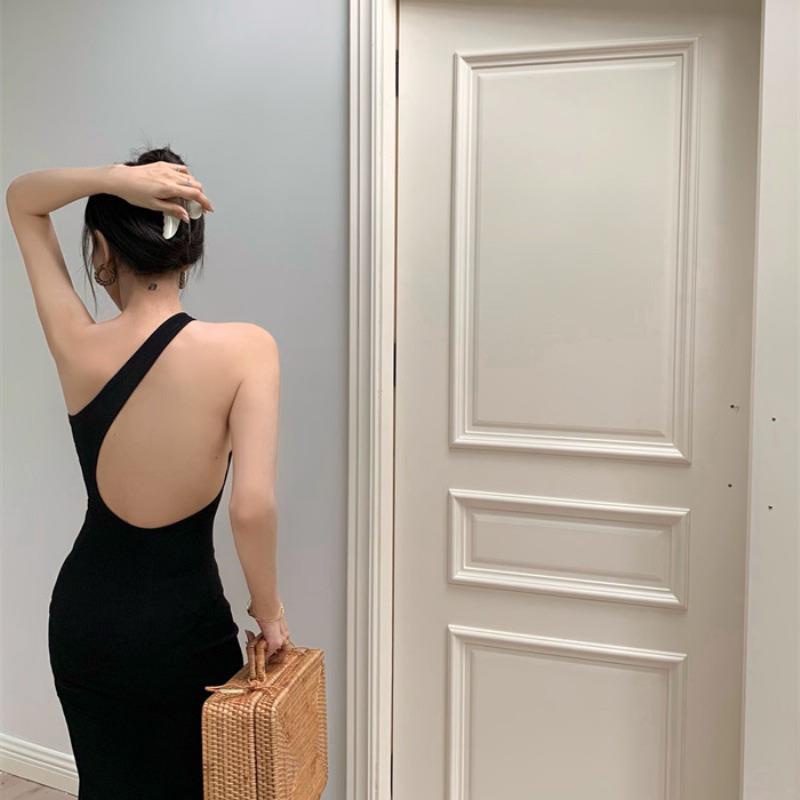 Đầm Body Dáng Dài Phối Dây Chéo Hở Lưng Sexy Quyến Rũ - Đ2060