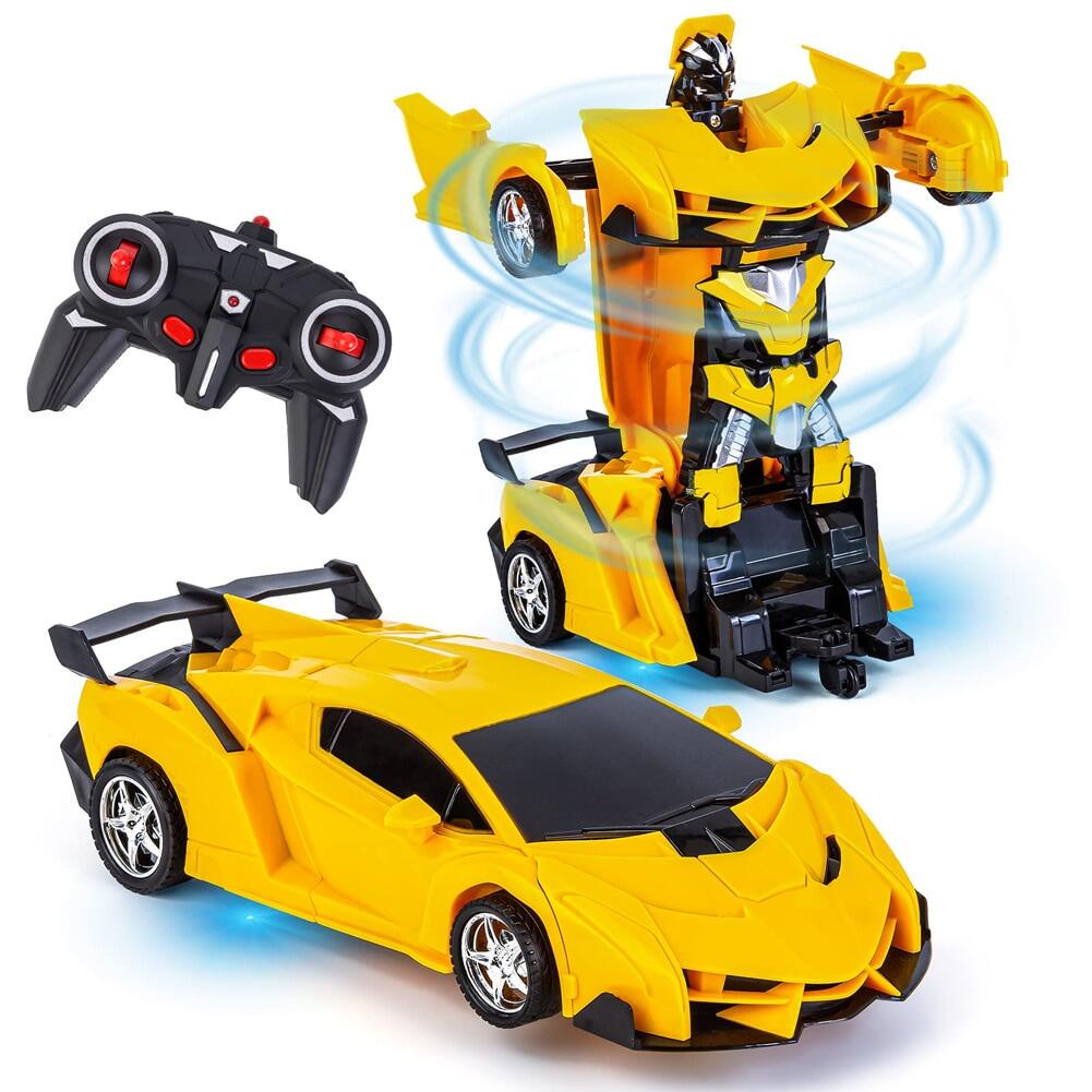 XE ĐIỀU KHIỂN ROBOT BIẾN HÌNH 2 IN 1 TỪ XE THÀNH ROBOT VÀ NGƯỢC LẠI - XE ĐIỀU KHIỂN THÔNG MINH - TÍN HIỆU NHẠY - ĐỒ CHƠI