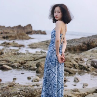 (sẵn) Váy vintage phong cách boho đi biển