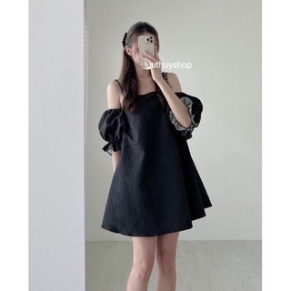 Đầm Xốp Cao Cấp Trễ Vai Tiểu Thư