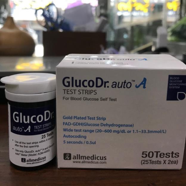 Que thử đường huyết Gluco Dr AGM-4000 25 que và 50 que ( CAM KẾT DATE XA)