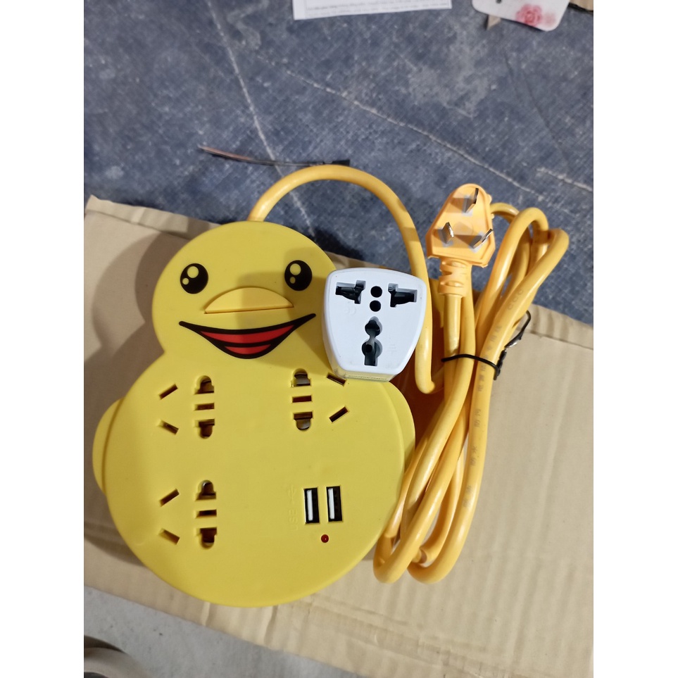 Ổ Điện đa năng Hình Con Vịt thông thái Có cổng tiếp nối USB Ổ kết nối điện.ĐTBX