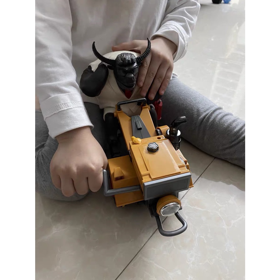 Đồ chơi Trâu lái máy cày ngộ nghĩnh có nhạc và đèn vui nhộn cho bé